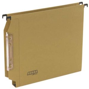 Cartelle sospese laterali per armadi AVANA 33 cm fondo a U 3 cm avana Conf. 50 pezzi - 064 F Beta 3 -B1 | Cod. 100157