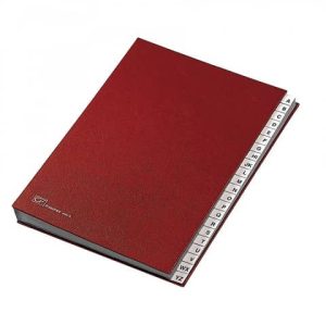 Classificatore alfabetico FRASCHINI 24x34 cm in cartoncino con 22 scomparti blu - 640-E-DB | Cod. 101336