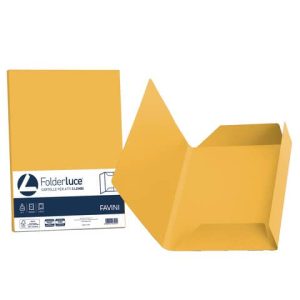 Cartellina 3 lembi Favini FOLDER 3L Luce&Acqua 200 g/m² 24,5x34,5cm giallo oro 52 conf.25 - A50H434 | Cod. 100629