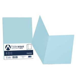 Cartellina semplice FAVINI FOLDER S cartoncino Simplex Luce&Acqua 200 g/m² 25x34cm celeste 08 conf.50 - A50T664 | Cod. 100624