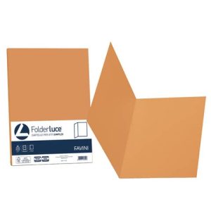 Cartellina semplice FAVINI FOLDER S cartoncino Simplex Luce&Acqua 200 g/m² 25x34cm arancio 56 conf.50 - A50E664 | Cod. 100616