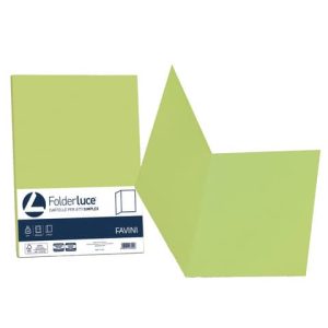 Cartellina semplice FAVINI FOLDER S cartoncino Simplex Luce&Acqua 200 g/m² 25x34cm pistacchio 54 conf.50 - A50M664 | Cod. 100620