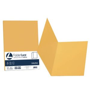 Cartellina semplice FAVINI FOLDER S cartoncino Simplex Luce&Acqua 200 g/m² 25x34cm giallo oro 52 conf.50 - A50H664 | Cod. 100615