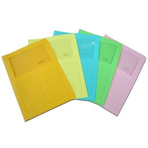 Cartellina con finestra Blasetti SINTEX aperta su due lati carta 120 g/m² 22x31 cm giallo conf. da 50 - 0570 | Cod. 101119