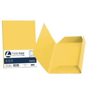 Cartellina 3 lembi Favini FOLDER 3L Luce&Acqua 200 g/m² 24,5x34,5cm giallo sole 53 conf.25 - A50B434 | Cod. 100628