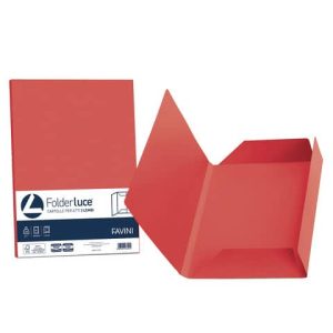Cartellina 3 lembi Favini FOLDER 3L Luce&Acqua 200 g/m² 24,5x34,5cm scarlatto 61 conf.25 - A50C434 | Cod. 100631