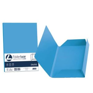 Cartellina 3 lembi Favini FOLDER 3L Luce&Acqua 200 g/m² 24,5x34,5cm azzurro 55 conf.25 - A50G434 | Cod. 100632