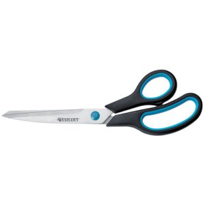 Forbici Westcott Soft Grip Easy Grip asimmetriche blu/nero lama 24,5 cm E-30293 00 | Cod. 100024