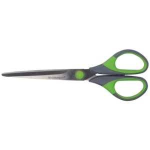 Forbici Q-Connect Softgrip lame simmetriche grigio/verde 17,5 cm E-35271 IA | Cod. 100033