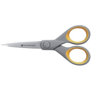 Forbici Westcott Softgrip Titanium Super simmetrica giallo/grigio lama 13 cm E-30450 00 | Cod. 100056