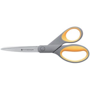 Forbici Westcott Softgrip Titanium Super asimmetriche giallo/grigio lama 21 cm E-30481 00 | Cod. 100058