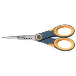 Forbici Westcott Softgrip Titanium Non Stick simmetriche grigio/giallo lama 18 cm - E-33670 00 | Cod. 100060