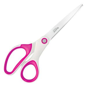 Forbici da ufficio Leitz WOW asimmetrica acciaio inox rivestito in titanio fucsia 20,5 cm - 53192123 | Cod. 108765